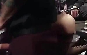 Smokin honey chick gangbanged with double anal