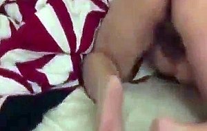 Horny teen girlfriend shared with roommate