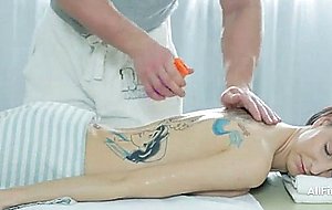 Slim tattoo teen rubdown sex