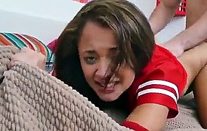 Petite teen holly swallows after taking it up the ass