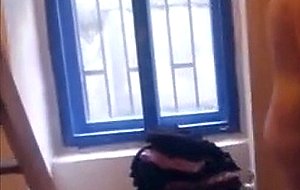 Backstage shower with sexy czech teens