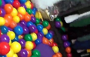 Deep throat bj fun in a pool of balls