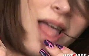 Busty nicole rider finger fucks her pussy