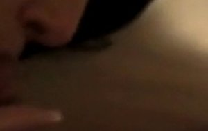 Busty brunette stuffs her pussy with toy in close up
