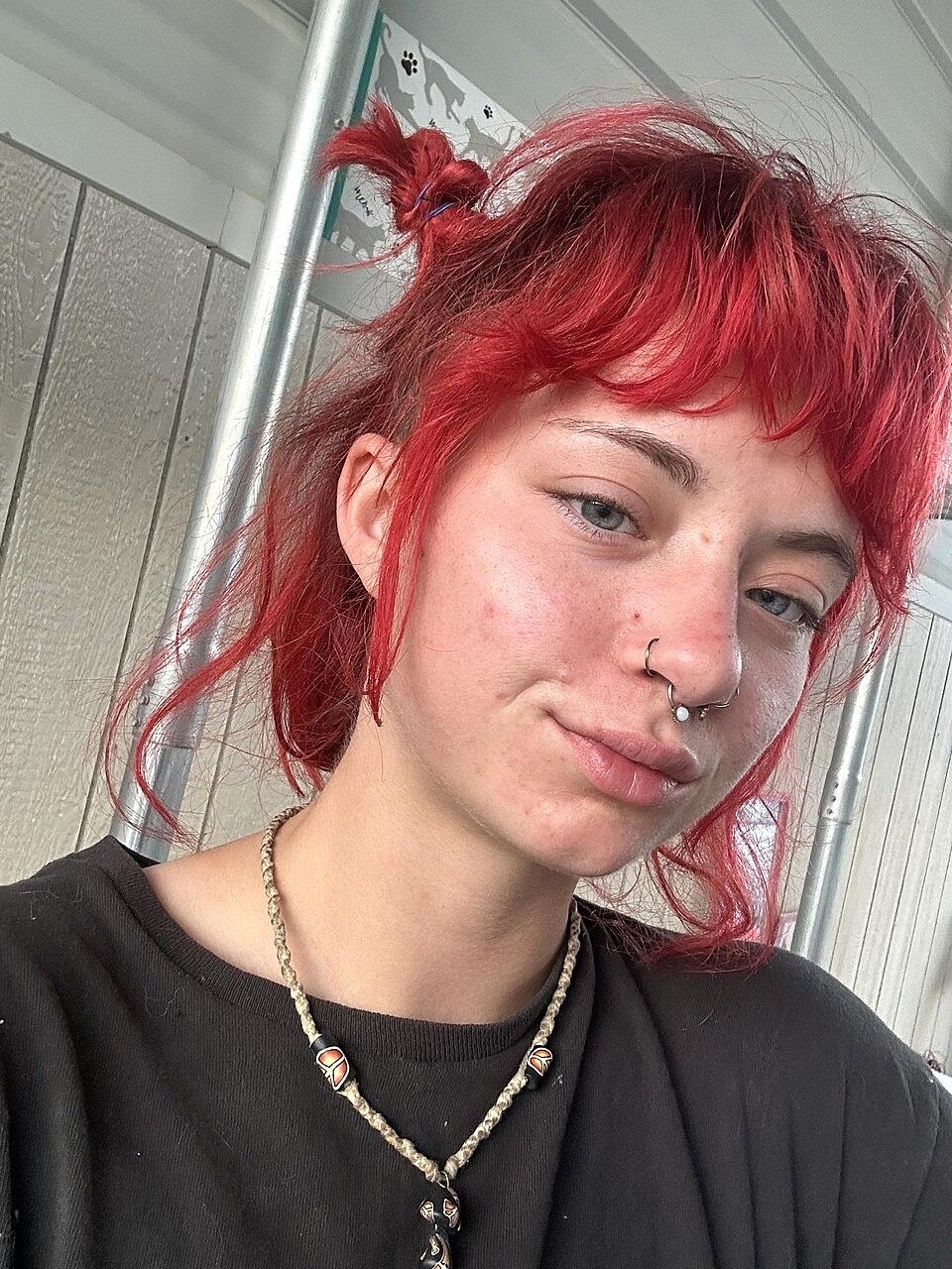 Cute Girl With A Nose Piercing Abby Shows Her Big Booty In A Solo Amateur, Babe, Beautiful, Piercing, Redhead