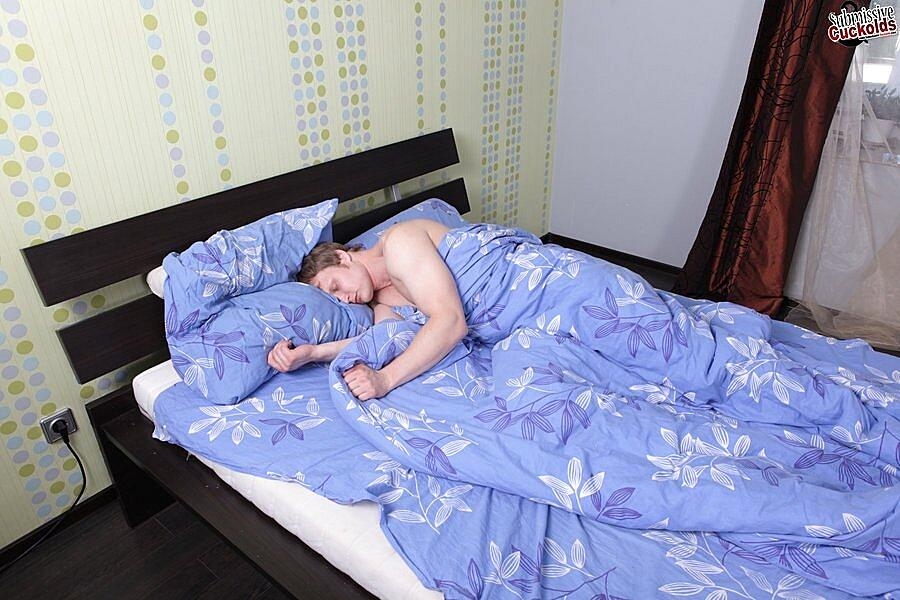 Brunette Wife Wakes Her Cuckold Up Before She Has Sex With Another Man Cfnm, Cuckold, Femdom, Fetish, Wife