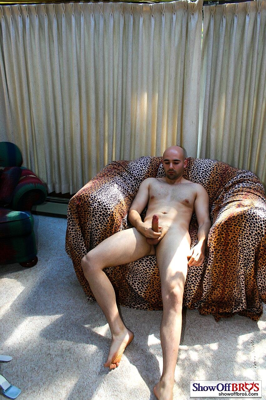 Bald Topless Gay Dude Strips Off His Gay