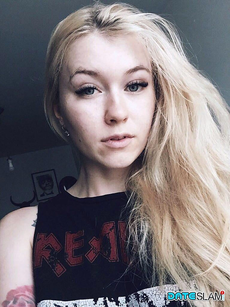 Beautiful blonde slut Misha Cross takes a selfie fully clothed and stark naked