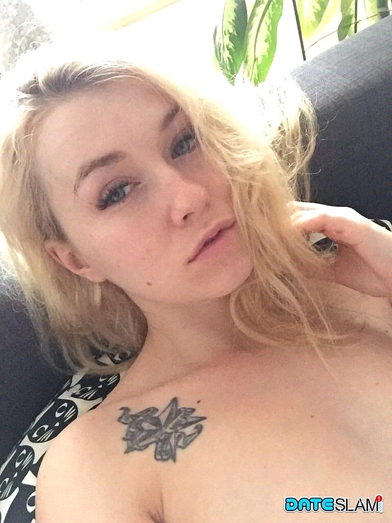 Beautiful blonde slut Misha Cross takes a selfie fully clothed and stark naked