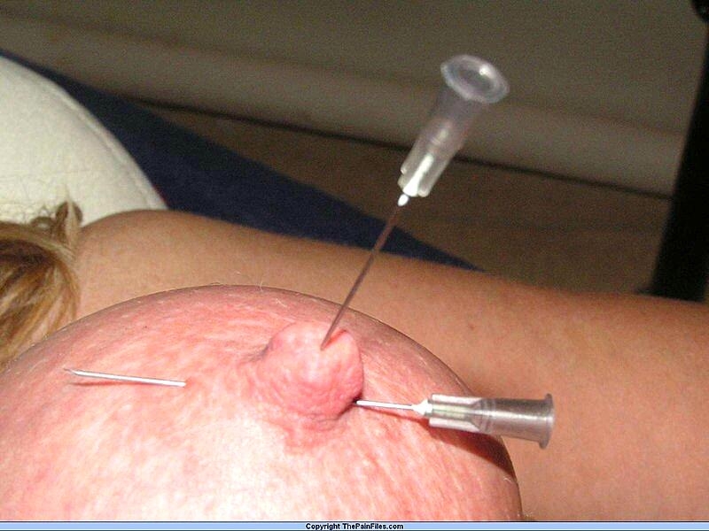 Natural Blonde Has Her Breasts And Nipples Pierced With Needles Big-Tits, Close-Up, Fetish, Mature, Nipples